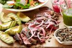 American Barbecued Steak And Avocado Salad With Corianderlime Vinaigrette Recipe Appetizer