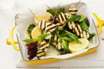 American Haloumi And Zucchini Kebabs Recipe Appetizer