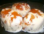 American Apricot  Almond Ice Cream Domes Appetizer
