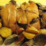 Roast Duck Magret and Potatoes to the Garlic christmas recipe