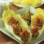 Chinese Pigs Packets with Spicy Peanut Salad Appetizer