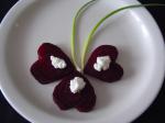 American Beet Hearts With Chevre Appetizer
