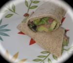 British Salami and Avocado Sandwich Wrap With Balsamic Mustard Spread Appetizer