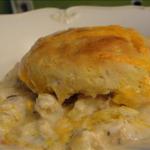 Canadian Creamed Chicken with Biscuits Breakfast