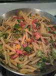 American Penne Pasta with Vegetables Dinner