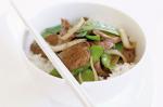 American Lamb And Snowpea Stirfry Recipe Dinner