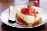American Rosewater Cheesecake With Strawberries Recipe Dessert