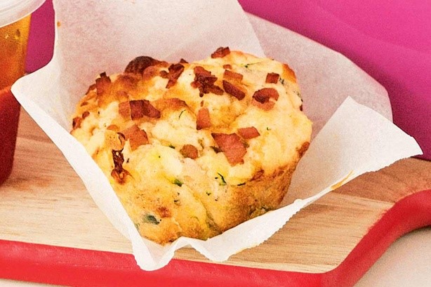 American Cheesy Zucchini And Bacon Muffins Recipe Appetizer