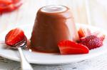 American Chocolate Panna Cotta With Strawberry Salsa Recipe Dessert