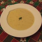 American Cream of Potato Soup with Sunflower Seeds Appetizer