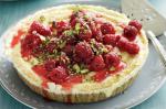 American Pistachio and Raspberry Cheesecake With Rosewater Syrup Recipe Dessert