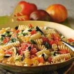 American Pasta with a Sauce of Raw Vegetables Dinner