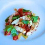 American the Chicken Breast with Green Peppers and Tomato Appetizer