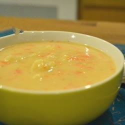 American Cauliflower Soup with Pieces of Root Appetizer