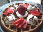 American Chocolate Strawberry Waffles 4 Dessert