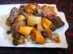 American Beef Curry With Apples and Raisins Dinner