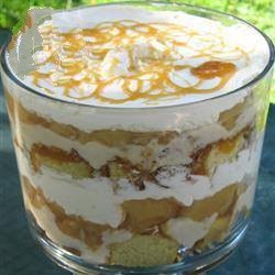 American Trifle of Apples and Toffee Sauce Dessert