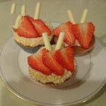 American Vanilla Cupcakes with Buttercream and Strawberries Dessert