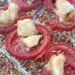 American Small Tomato Pies and Fresh Goat Cheese Appetizer