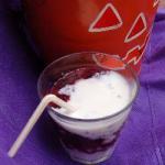 American Halloween Shake with Blueberries and Butter Milk Dessert