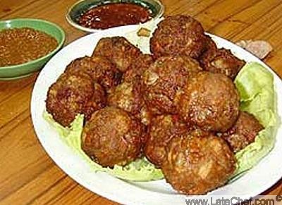 Chinese Cantonese Meatballs Dinner