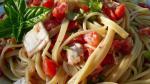 American Fettuccini with Basil and Brie Recipe Appetizer