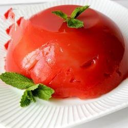 American Gelatine of Watermelon with Milk Appetizer