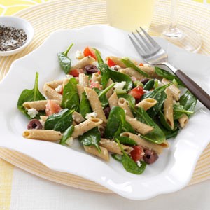 Indian Spinach Penne Salad Appetizer