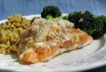 American Baked Salmon Topped With Crab Appetizer