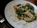 Garlic Curry Chicken  Spinach recipe