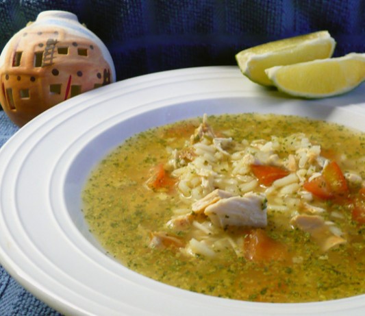 Mexican Mexican Chicken Rice Soup caldo Cantina Appetizer