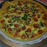 Italian Cake of Cherry Tomatoes Mozzarella Cheese and Basil Appetizer