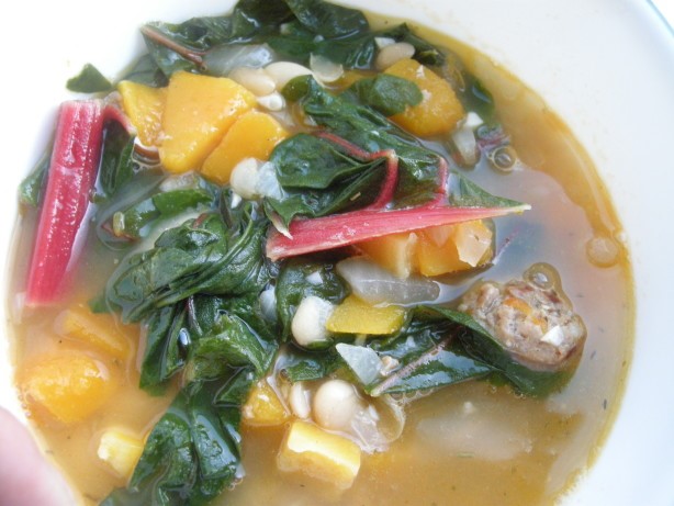 Italian Italian Butternut Squash and White Bean Soup With Greens Appetizer