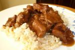 American Beef Tips  Gravy With Rice Dinner