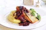 British Salmon With Red Wine Sauce Recipe Appetizer