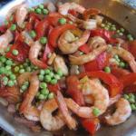 American Asian Shrimp with Ginger Pepper and Other Vegetables Appetizer