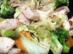 American Fish and Vegetable Stirfry Dinner