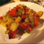 British Caponata Vegetables with Potatoes Appetizer