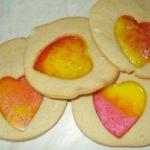 American Cookies with Heart of Caramel Dessert