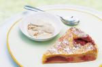 American Plum And Almond Tart With Cinnamon Cream Recipe Dessert