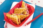 American Raspberry and Ricotta Waffle Bites Recipe Dessert