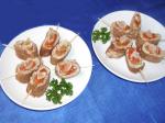 American Oriental Finger Food Rolled Chicken  Mushroom Omelette Dinner