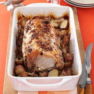 American Roast Pork and Potatoes Appetizer