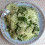 American Sweetsour Cucumber Salad with Dill Appetizer