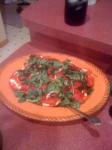 American Tomato and Fresh Mozzarella Salad With Arugula  Peppers Appetizer