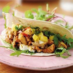 Mexican Kipfajita with Goat Cheese Honey and Mango Dessert