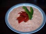American Red Pepper and Garlic Dip for Vegetables Appetizer
