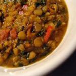 Indian Green Lentils Curry Dinner