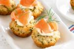 British Herb Cream Cheese And Salmon Muffins Recipe Appetizer