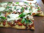 American Pizza Bianca With Tomatoes and Mozzarella Appetizer